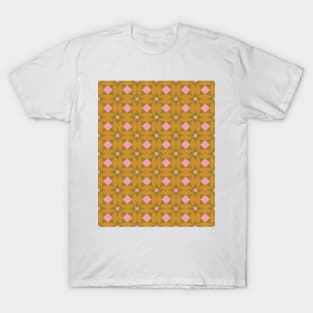 Mid Century Mod Pattern in Olive T-Shirt